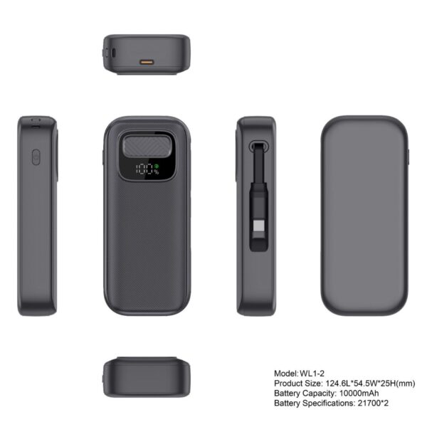 10000mAh Fast Charging Power Bank with LED Display and Multiple Output Options - Image 2