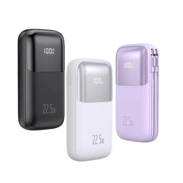 Custom Powerbank 2024 - 2-in-1 10000mAh Power Bank with Built-In Cable and PD 20W Fast Charging Mobile Charger - Image 2