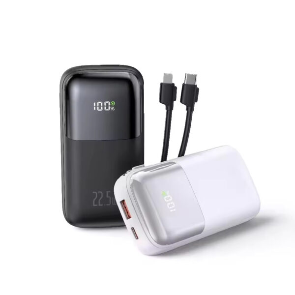 Custom Powerbank 2024 - 2-in-1 10000mAh Power Bank with Built-In Cable and PD 20W Fast Charging Mobile Charger - Image 4