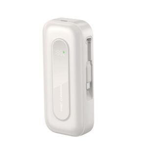 10000mAh Portable Mobile Charger with Built-In Scalable Cables – Power Bank for Phones