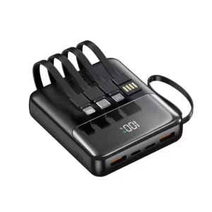 UBT1228 Built-in Cables Power Bank – 10000mAh, Fast Charging, Multi-Port Output