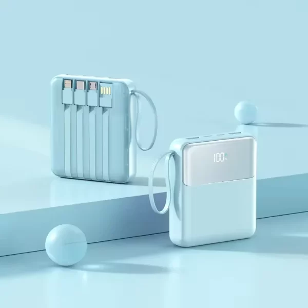 UBT1228 Built-in Cables Power Bank – 10000mAh, Fast Charging, Multi-Port Output - Image 3